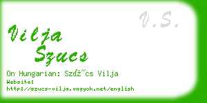 vilja szucs business card